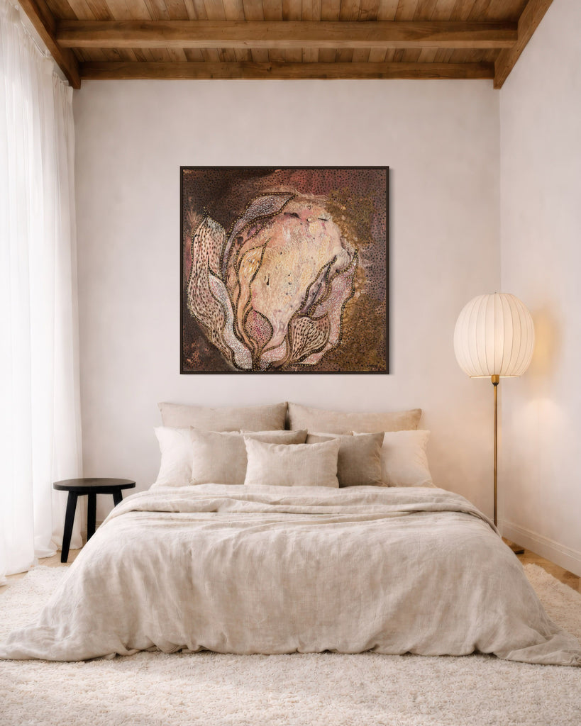 BLOOMS HEART CANVAS PRINT