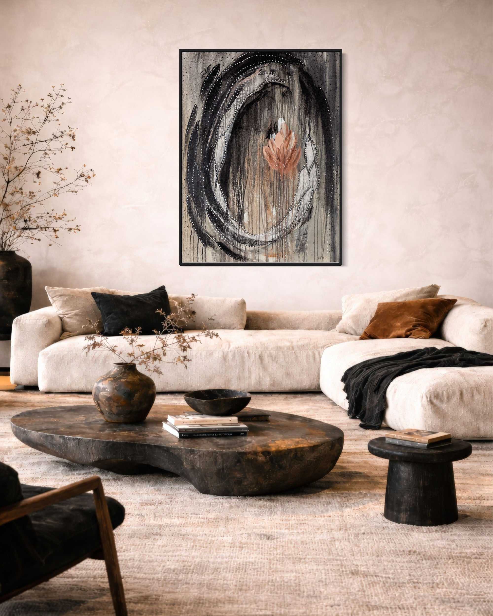 BLOSSOMING DARKNESS CANVAS PRINT