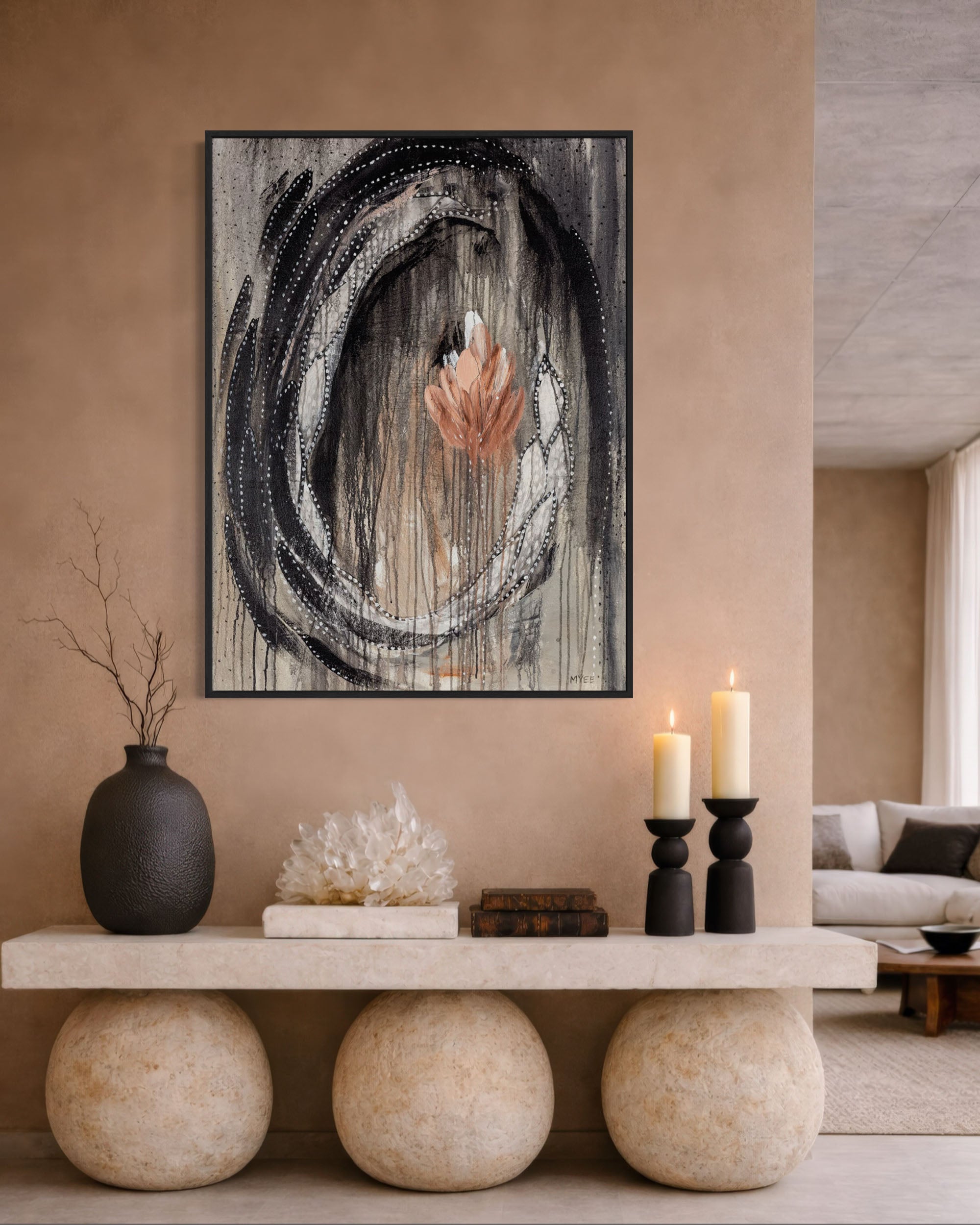 BLOSSOMING DARKNESS CANVAS PRINT