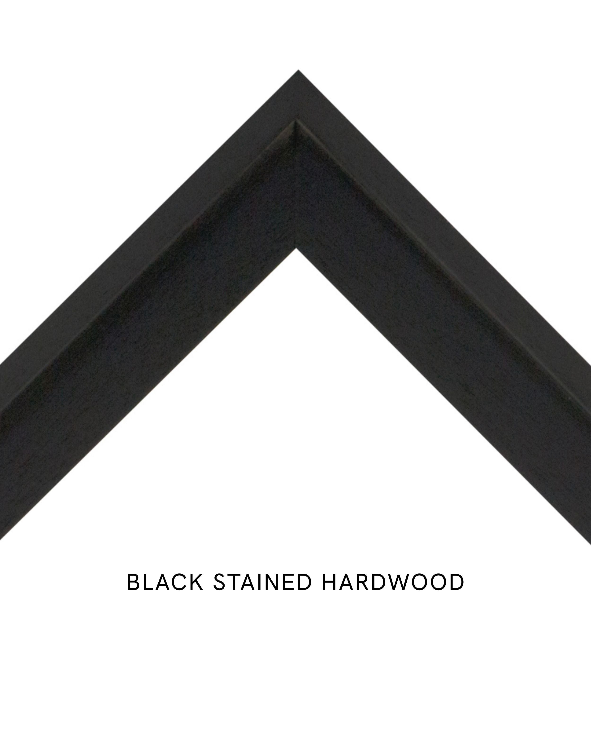 Framed Black Stained Harwood