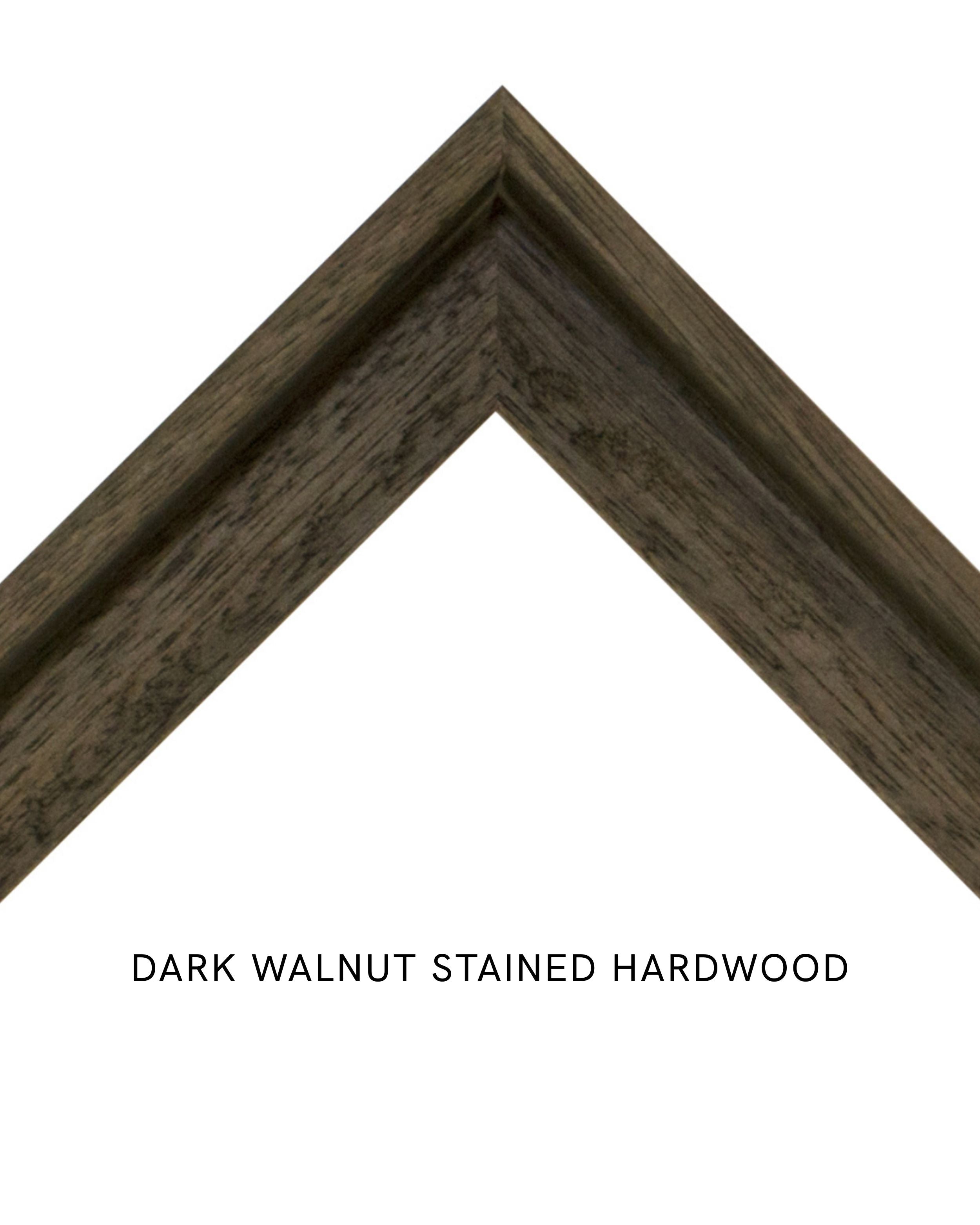 Framed Deep Walnut Stained Hardwood