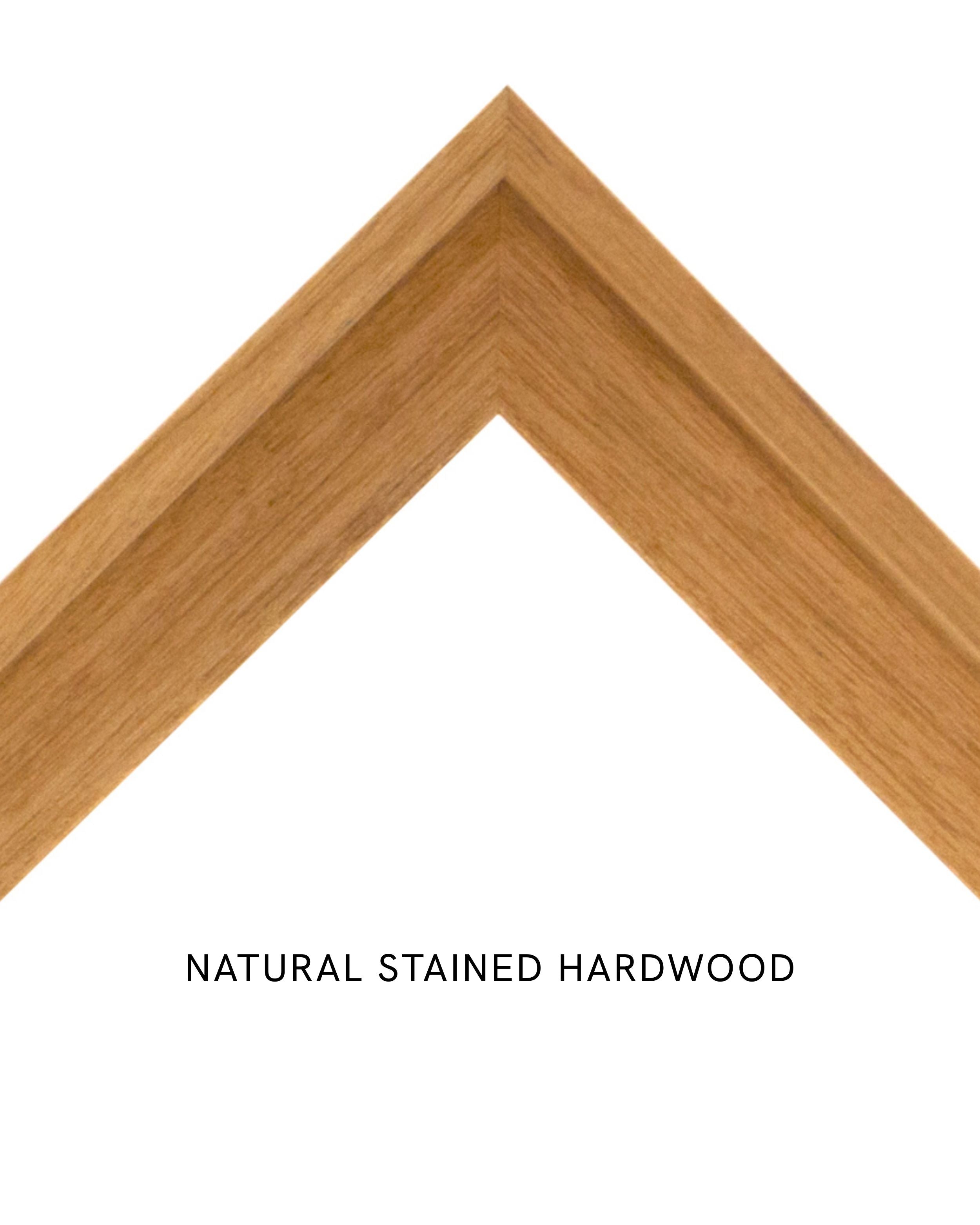 Framed Natural Stained Hardwood