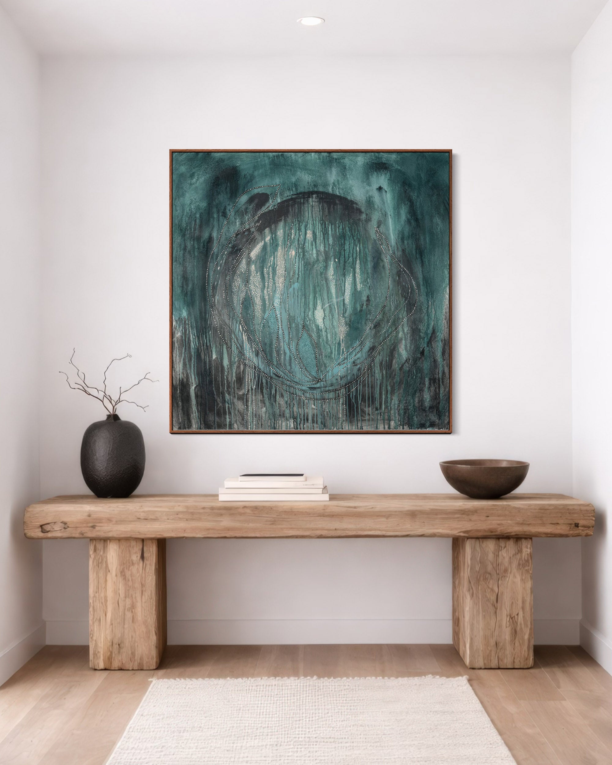 HER DEPTH IS SCARED CANVAS PRINT