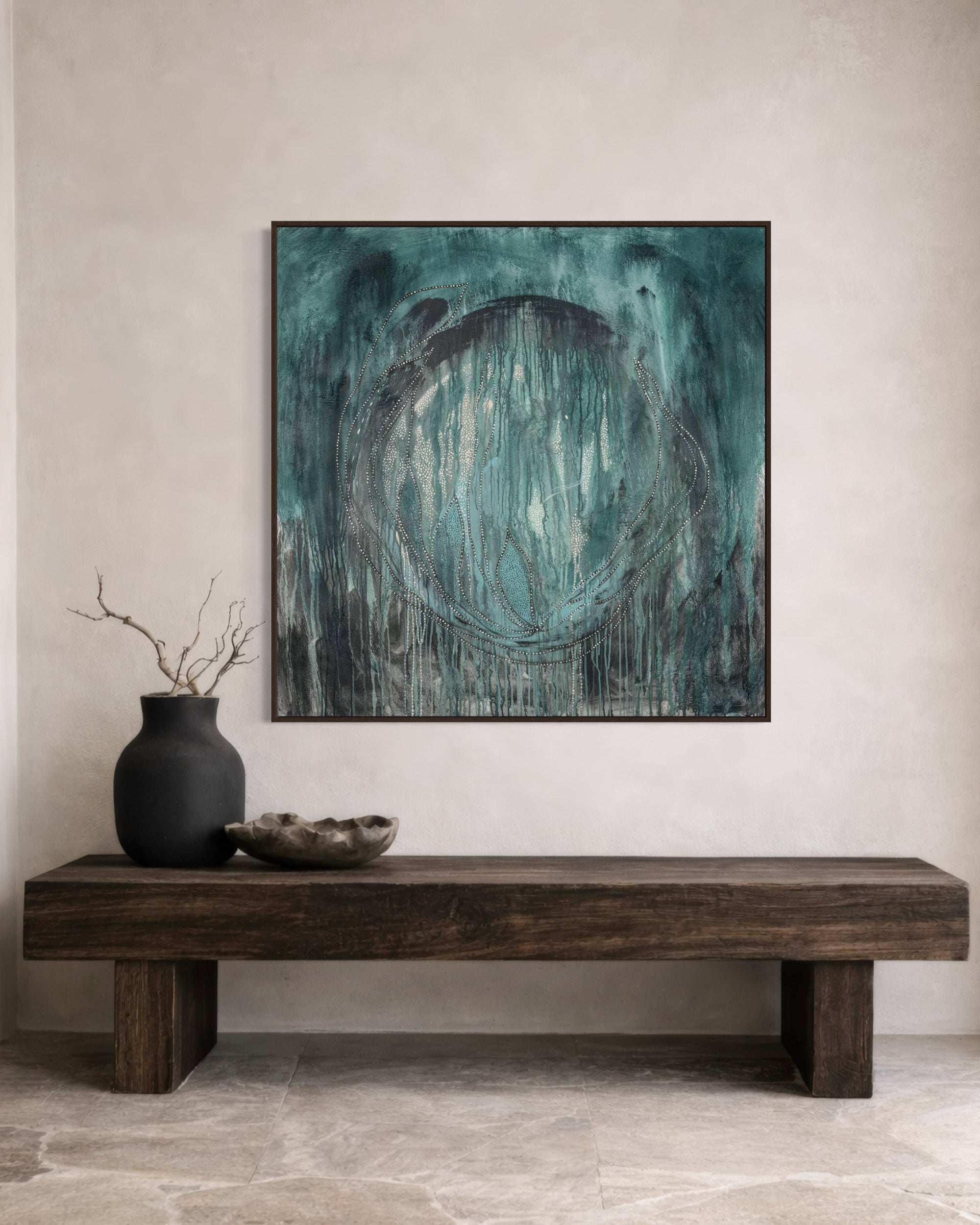 HER DEPTH IS SCARED CANVAS PRINT