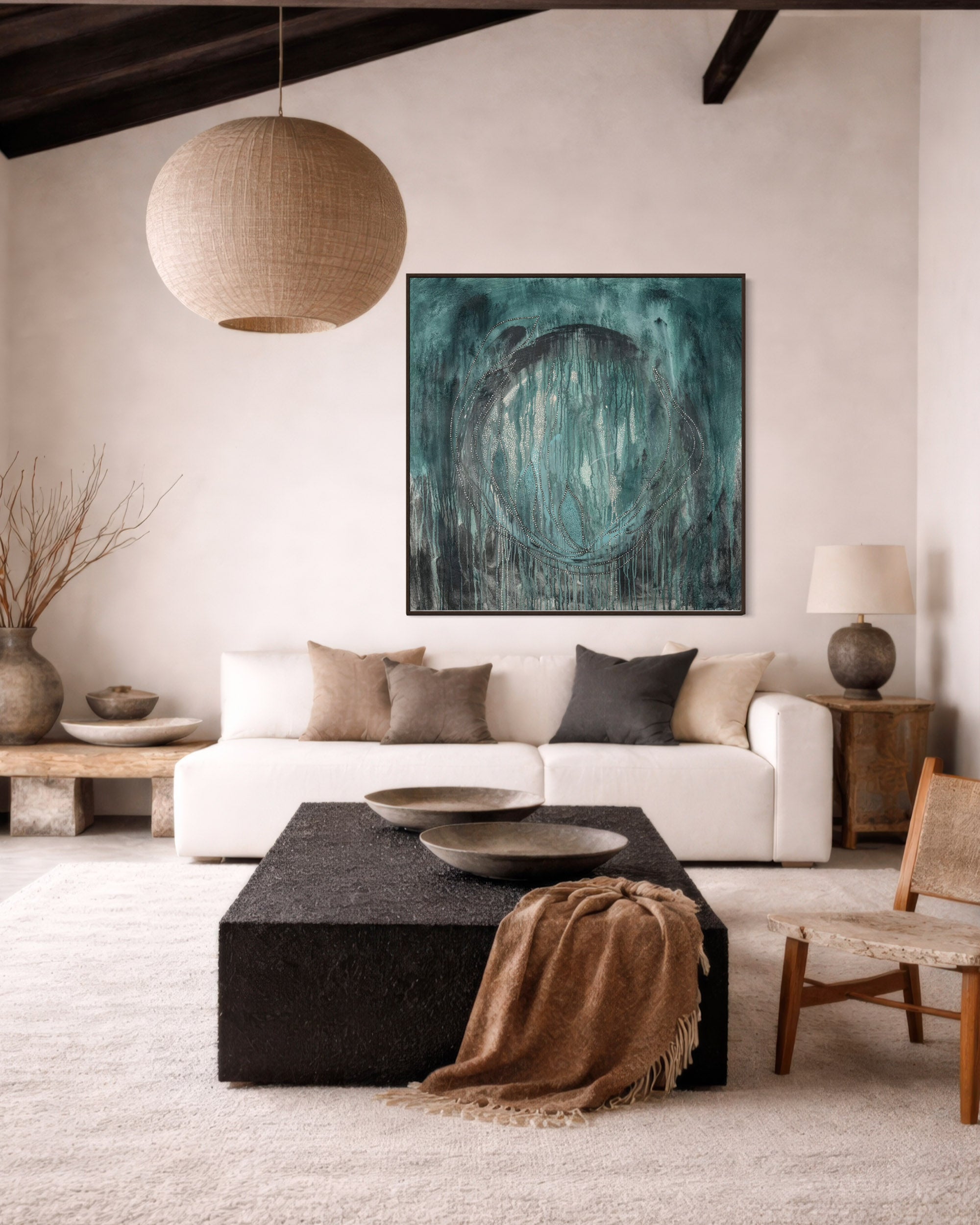 HER DEPTH IS SCARED CANVAS PRINT