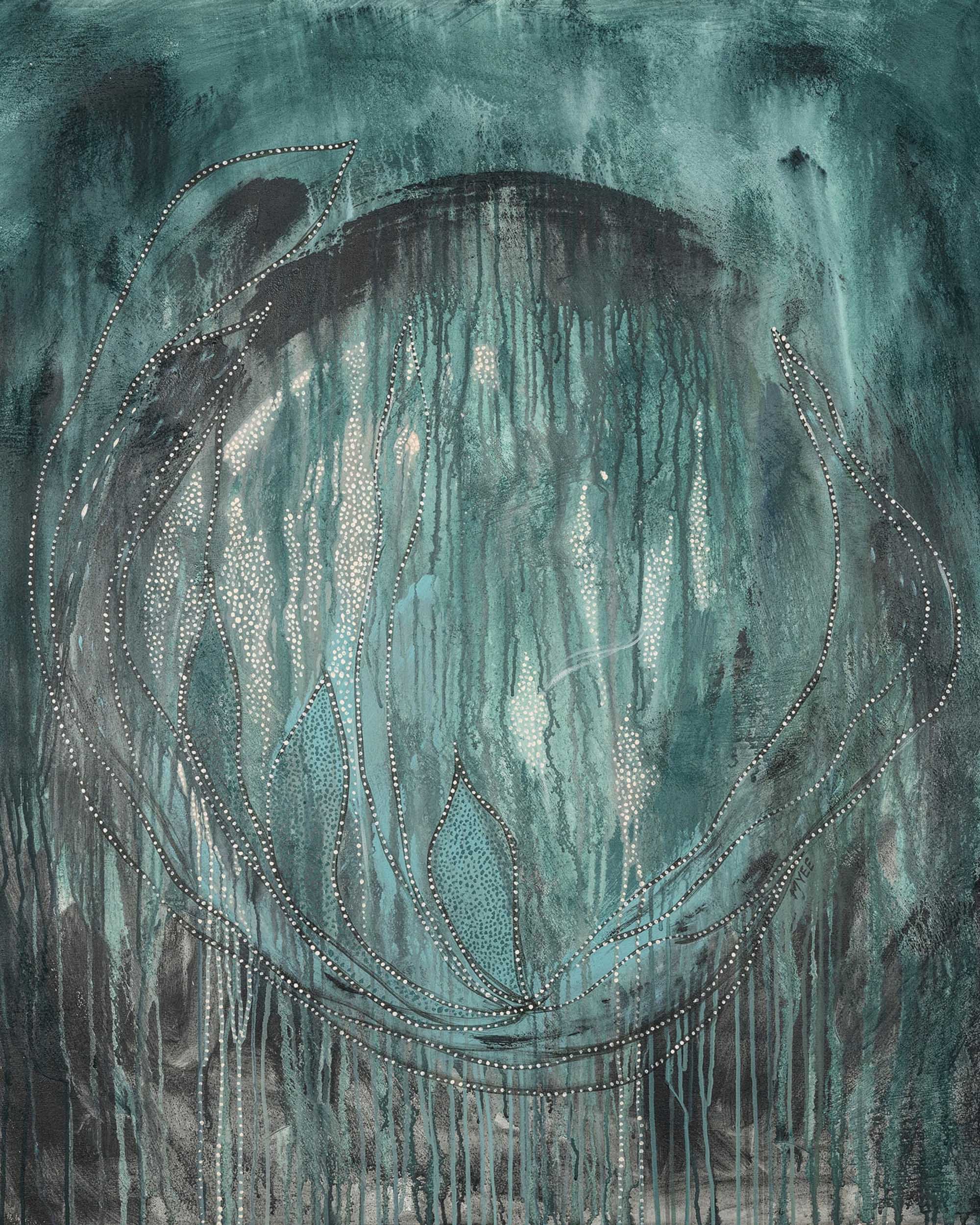 HER DEPTH IS SCARED CANVAS PRINT