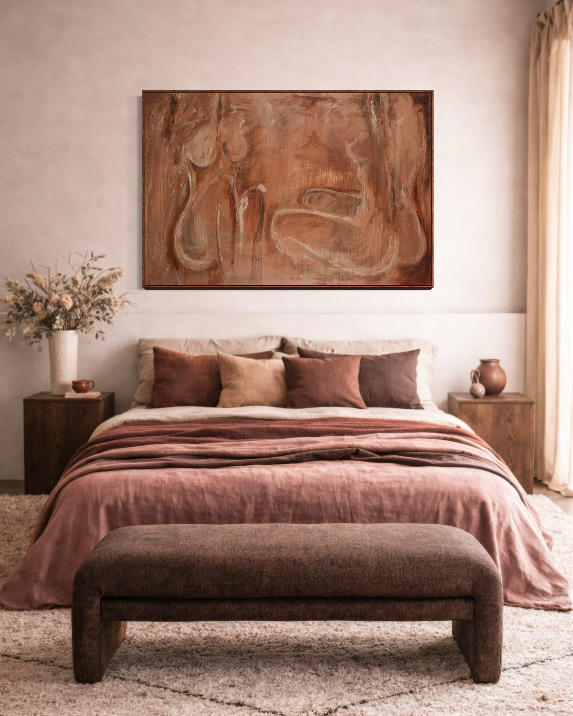 SHE BURNS CANVAS PRINT