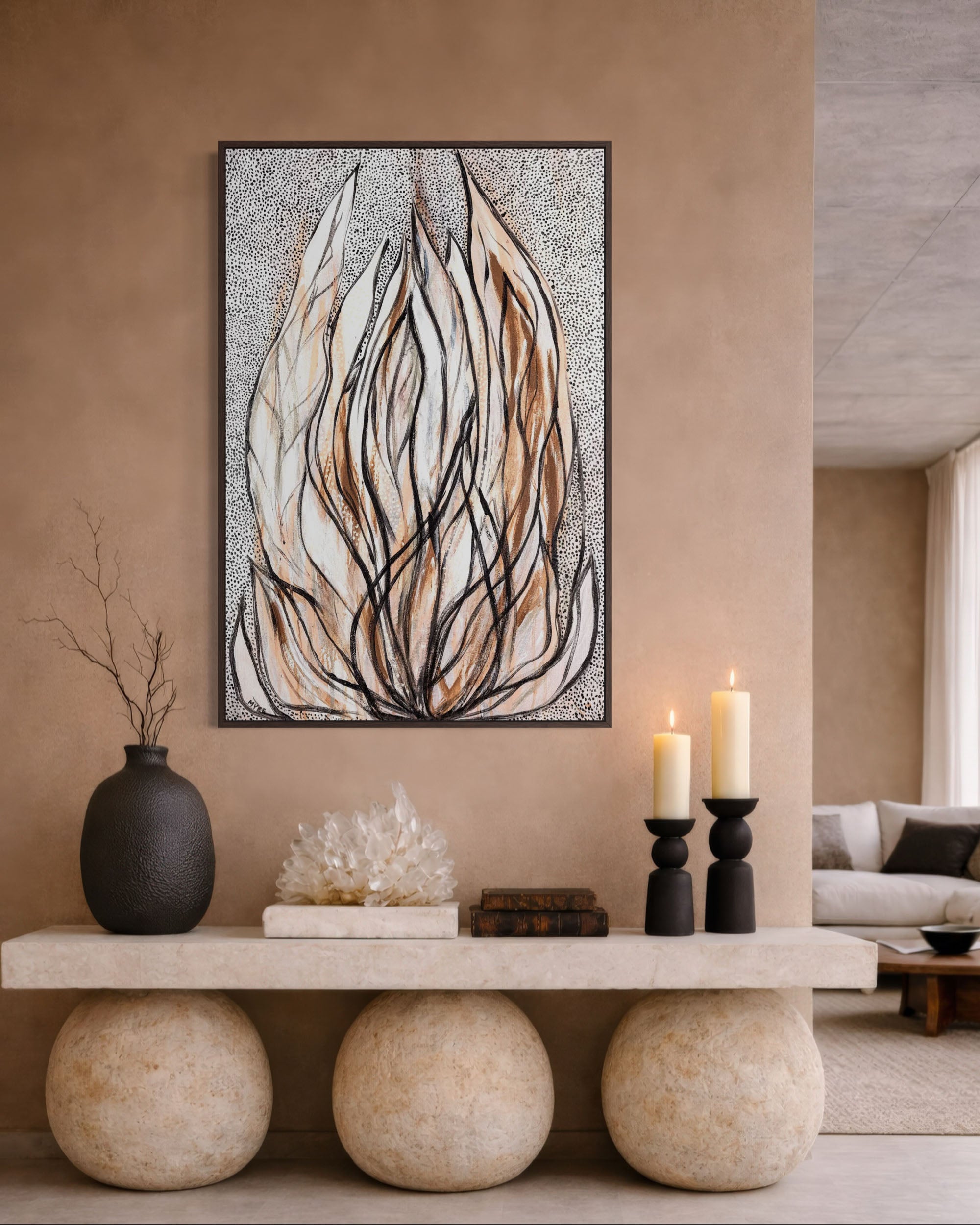 SHE UNFURLS CANVAS PRINT